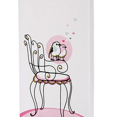 Love Birds on Bistro Chair Candle