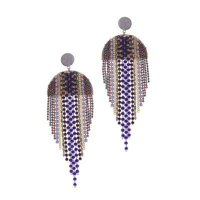 Multi colored Chain Earring