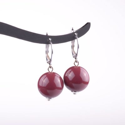 Simple Drop Earring - Bordeaux
