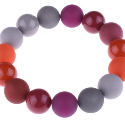 Winter Bordeaux Bead Bracelet