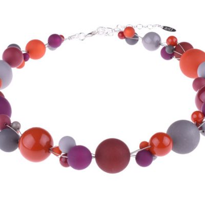 Twisted Bead Bordeaux Necklace