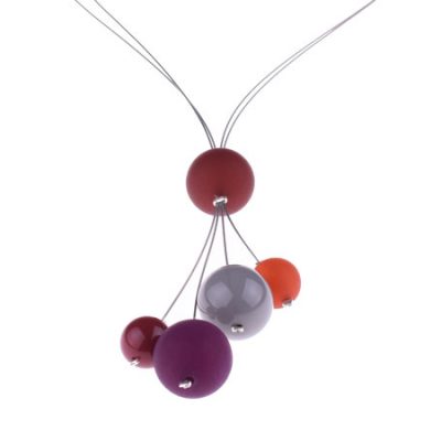 Long Y Pendant - Bordeaux