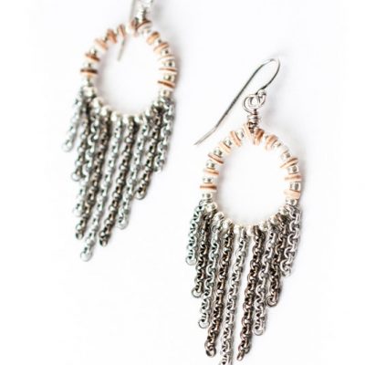 Awaken Shell & Antique Brass Chandelier Earrings