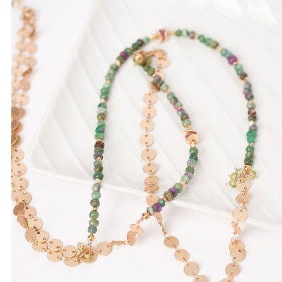 Oasis 35-37" Simple Gemstone Collage Necklace