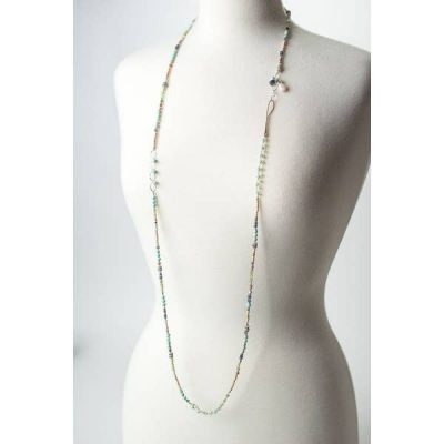 Fresh Air 50-52" Long Gemstone Collage Layer Necklace
