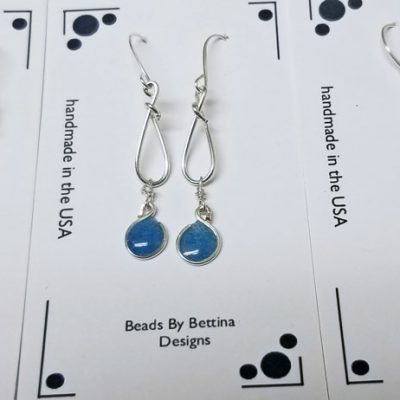 Silver Teardrop with Dangle