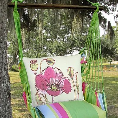 Fresh Lime Stripe Swing - Poppy