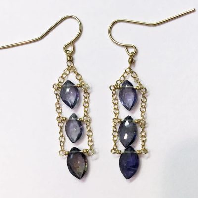 Iolite Earring