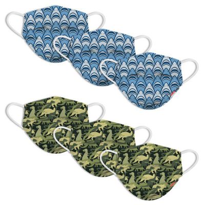 Kids Masks - Shark Frenzy & Dino Camo