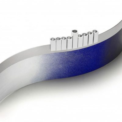 Ombre Wave Cobalt Menorah
