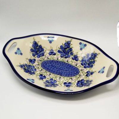 Polish Pottery Bread Platter - Blueberries