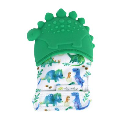 Silicone Teething Mitt - Dinosaur