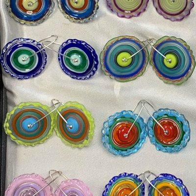 Trapeze Glass Earrings