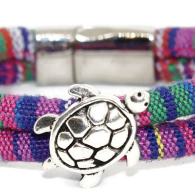 Sea Turtle Double Tribal Cord Bracelet