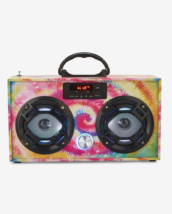 Mini Boom Box Bluetooth Speaker - Tye Dye - The Terry Janis Collection