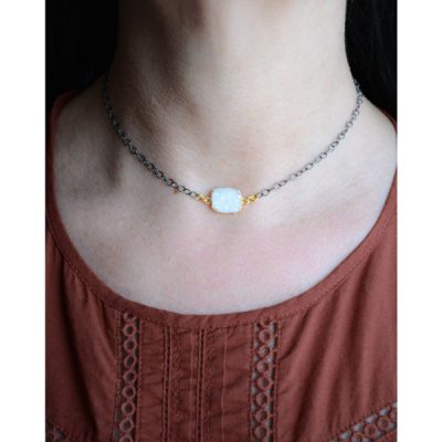 Druzy Two Tone Necklace