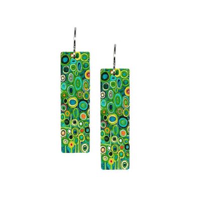 Jigsaw Dot Rectangle Earring