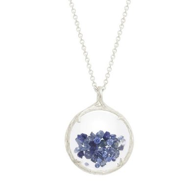Small Shaker Birthstone Necklace - September, Sapphire