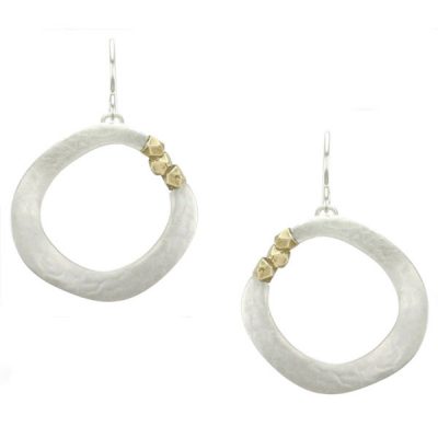 Organic Ring with Faceted Beads Earring