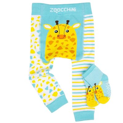 ZOOCCHINI Crawler and Legging Sock Set - Jaime the Giraffe