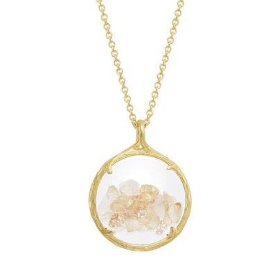 Small Shaker Birthstone Necklace - November, Citrine