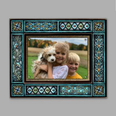 Blue Motif Picture Frame