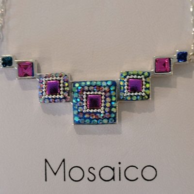 Multi-square Austrian Crystal Necklace