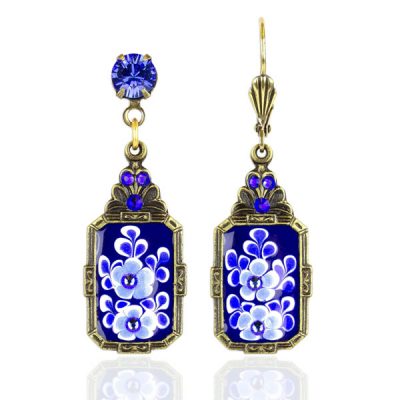 Forget Me Not Crystal Jill's Garden Earrings