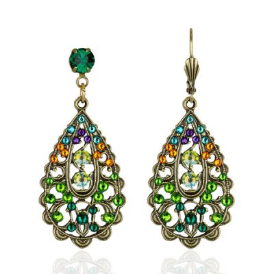 Olivia Multicolored Crystal Earrings