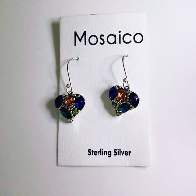Large Stone Heart Earrings