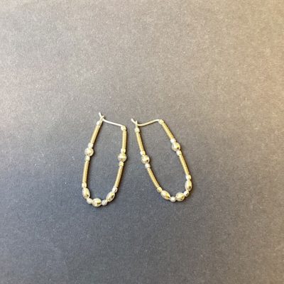 Oval Mixed Metal Hoop