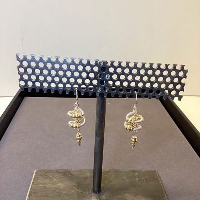 Mixed Metal Spiral Earring