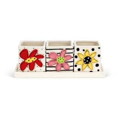Flowers Herb Planter Set