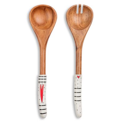 Red Heart Serving Utensil Set