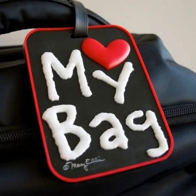 Luggage Tag - Heart Black
