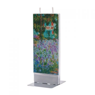 Claude Monet Irises in Monet's Garden Flatyz Candle