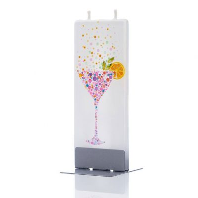 Artistic Orange Martini Flat yz Candle
