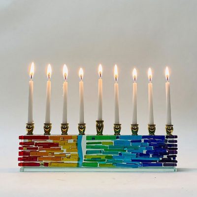 Parting of the Sea Menorah in Icicle Rainbow II