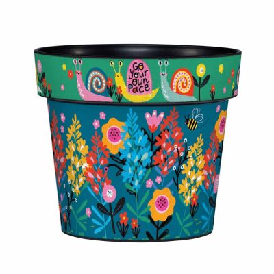 Happy Snails 6" Art Pot