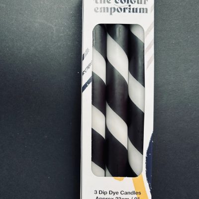 Dark Moon Dip Dye Dinner Candle Trio