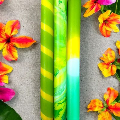 Zezty Grove Dip Dye Dinner Candles Trio