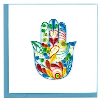 Quilled Hamsa Hand Greeting Card