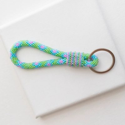 Tulip Beaded Keychain