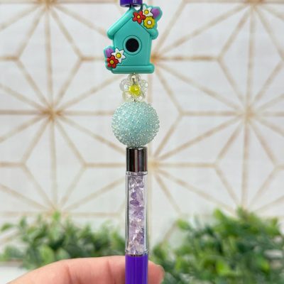 Birdhouse Crystal Chip Pens