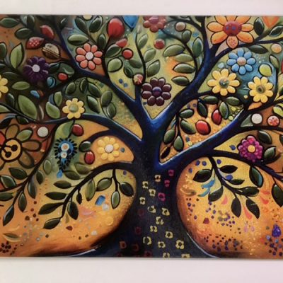 Bohemian Glass Tree of Life Cutting Board