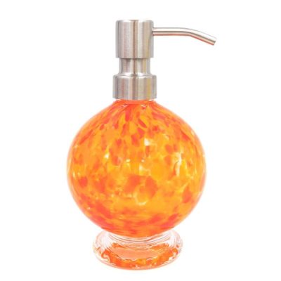 Reound Lotion or Soap Glass Dispenser