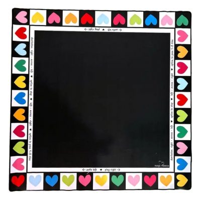 Mahjong Mat - Black Hearts