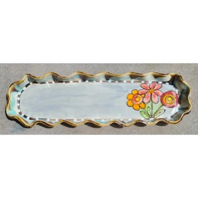 Cracker Tray - Drip Flowers