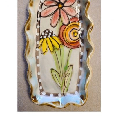 Mint Dish (Drip Flowers)