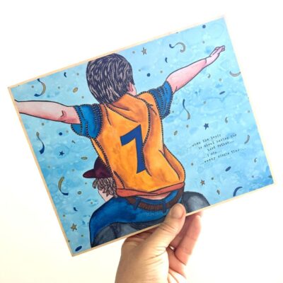 5x7 Maize & Blue Art Plaque
